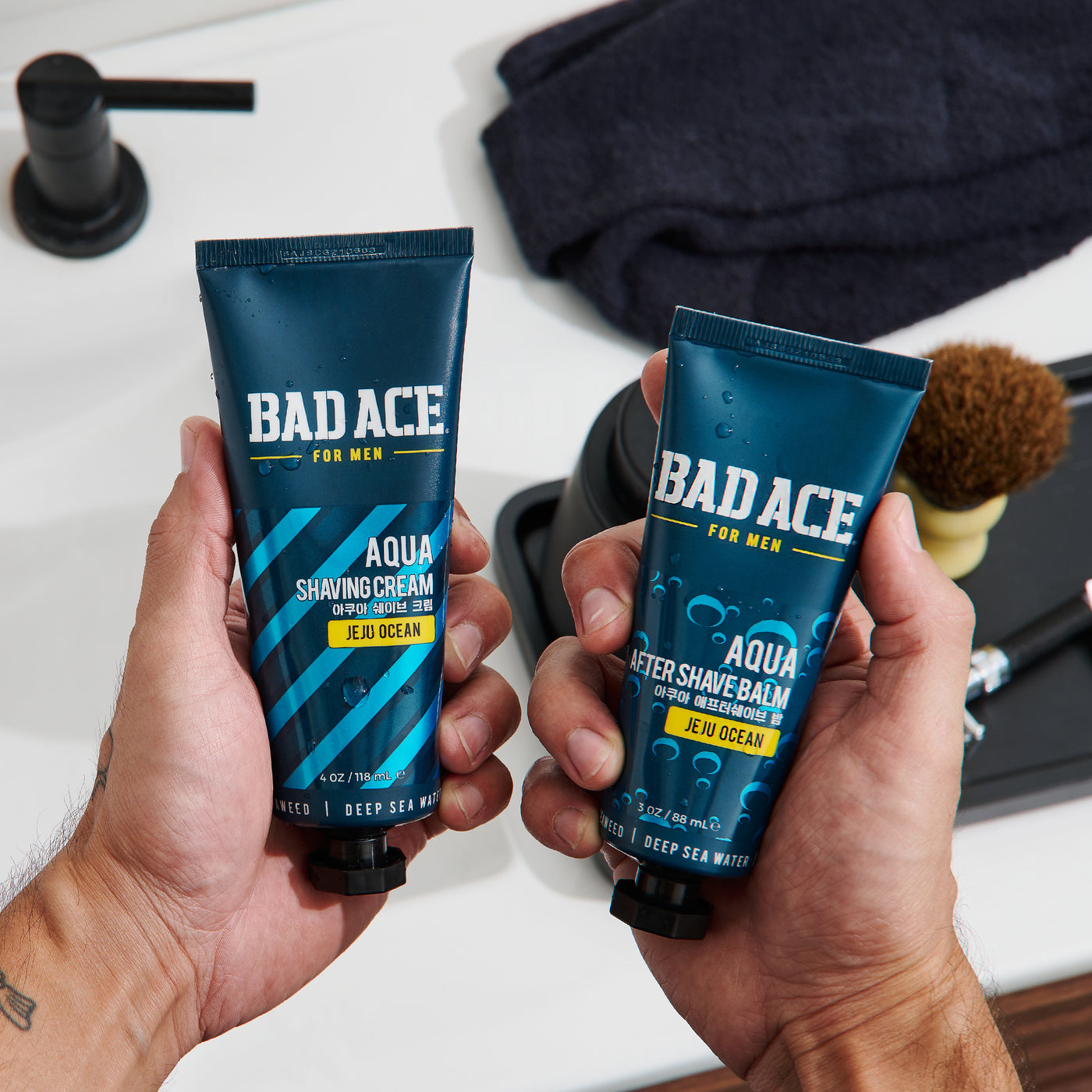 AQUA MARINE-BASED SHAVE+SKIN CARE SET BAD ACE